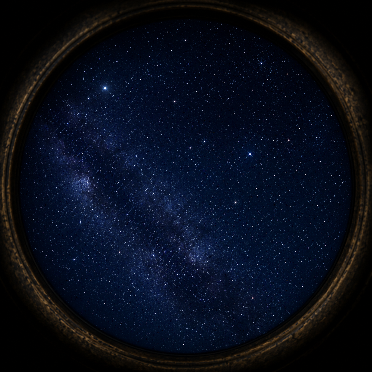 Cielo nocturno visto a través del telescopio